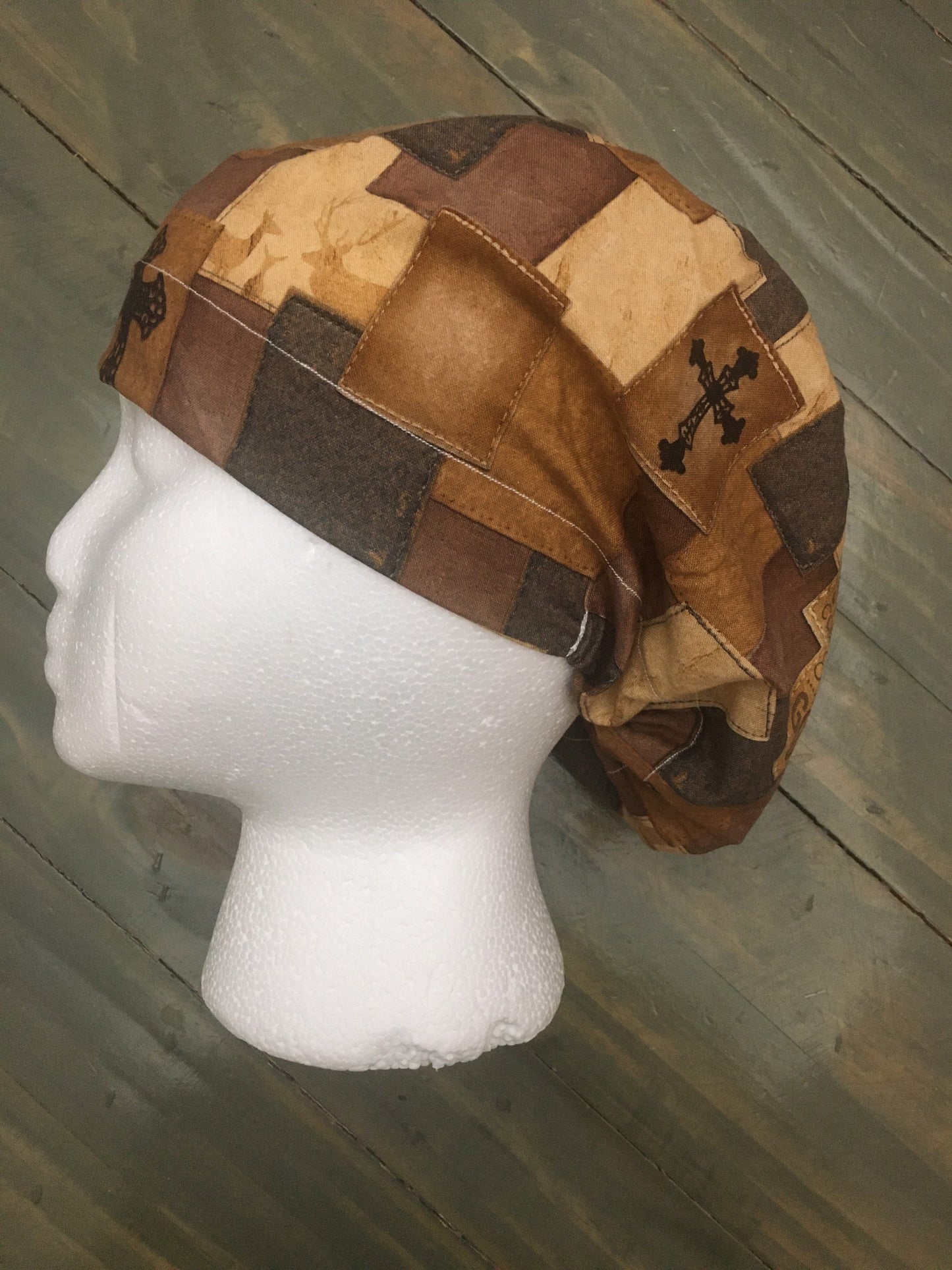 Cowboy faith euro/bouffant style surgical hat