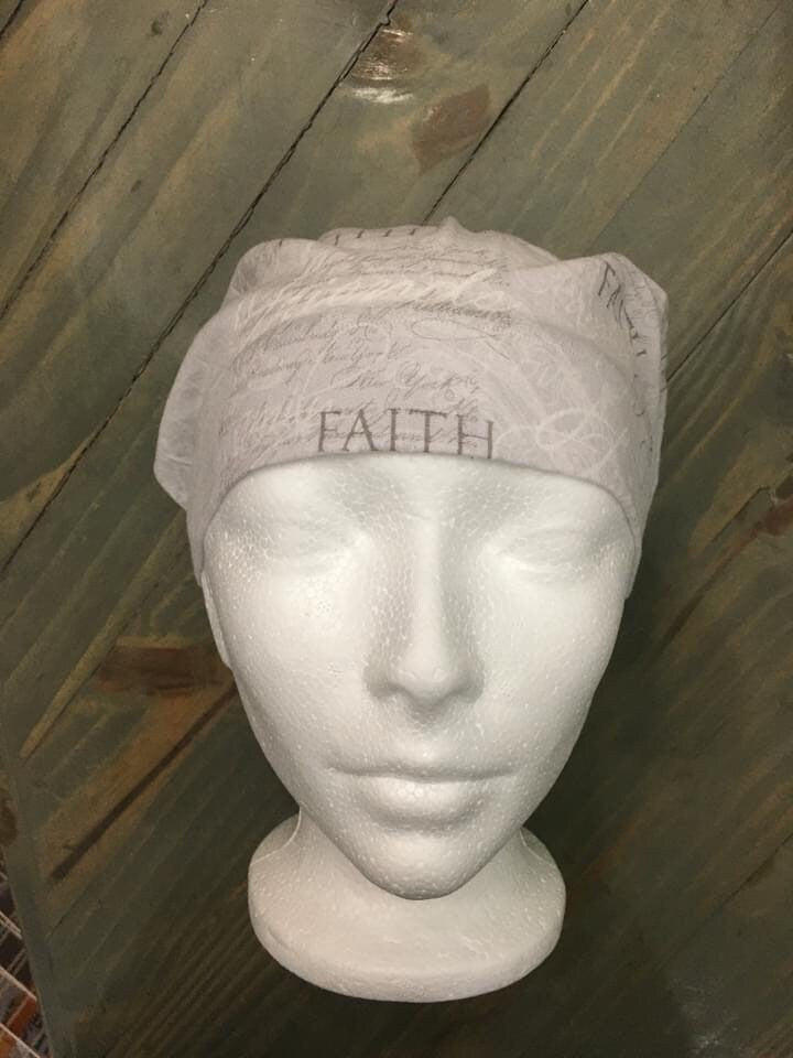 Faith and hope bouffant/euro style surgical hat