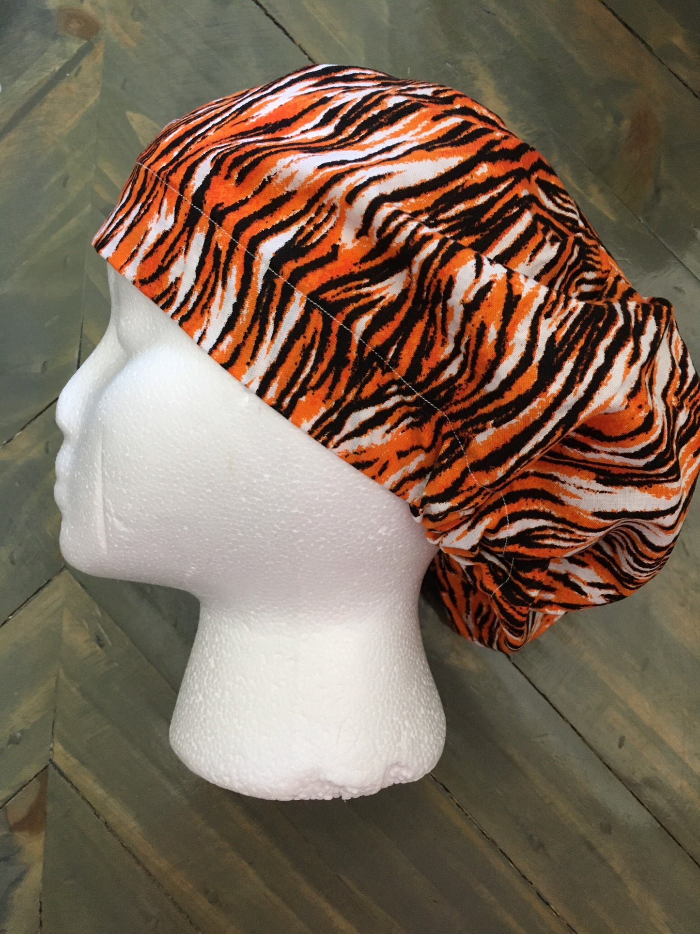 Tiger bouffant/euro style surgical hat