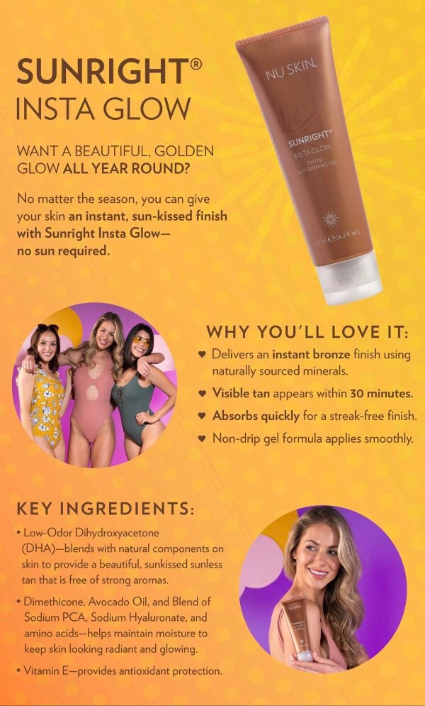 NuSkin Sunright Instaglow tinted self tanning gel