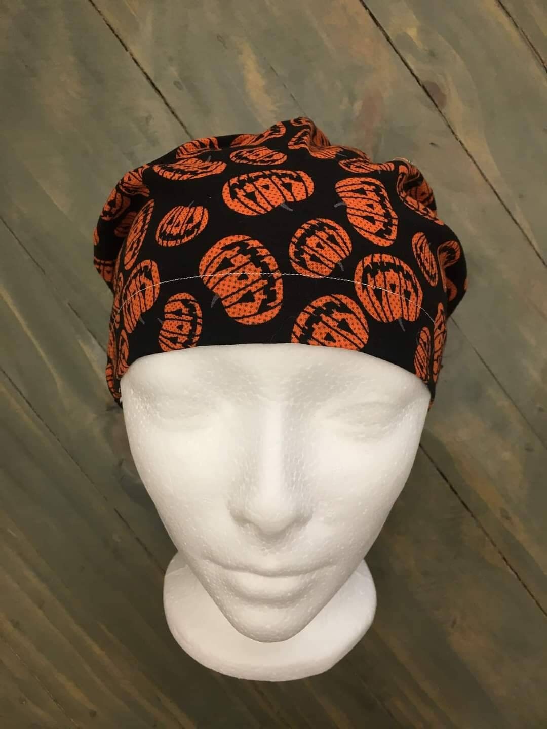 Jack o lanterns bouffant/euro style surgical/scrub/dental hat by Carolinadreamsbyjen