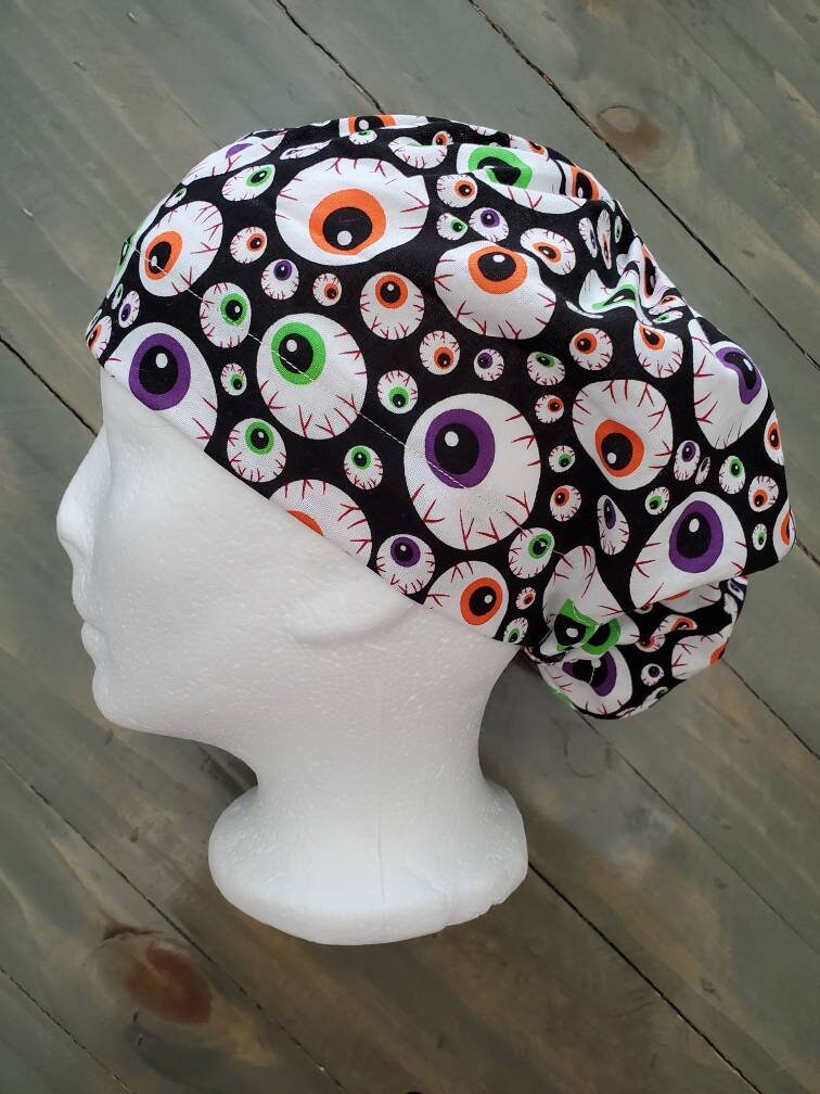 I see you! bouffant/euro hybrid style surgical/scrub/dental hat