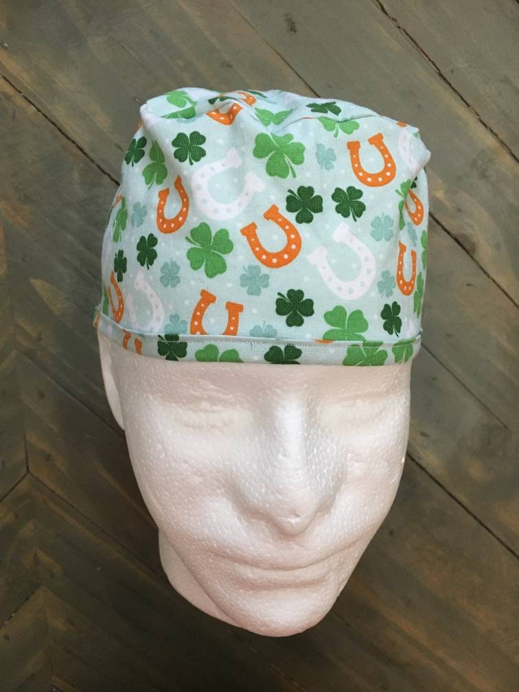 Men's Luck of the Irish surgical/scrub/dental/skull hat