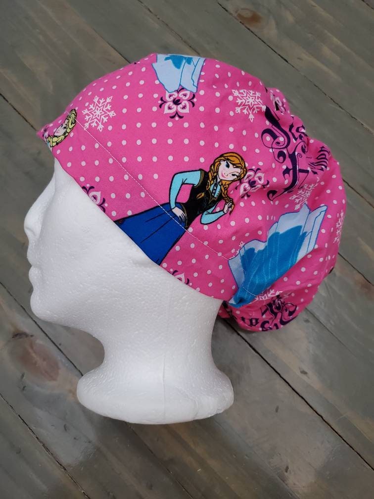 Sisters forever in pink bouffant/euro style surgical/scrub/dental hat by Carolinadreamsbyjen