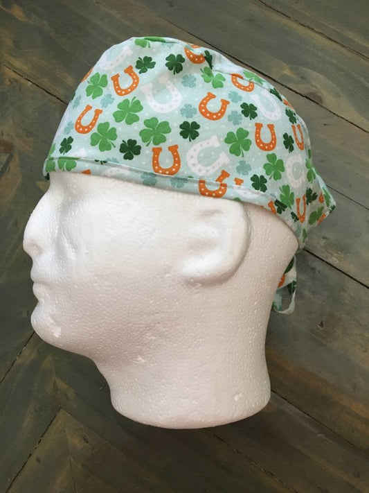 Men's Luck of the Irish surgical/scrub/dental/skull hat