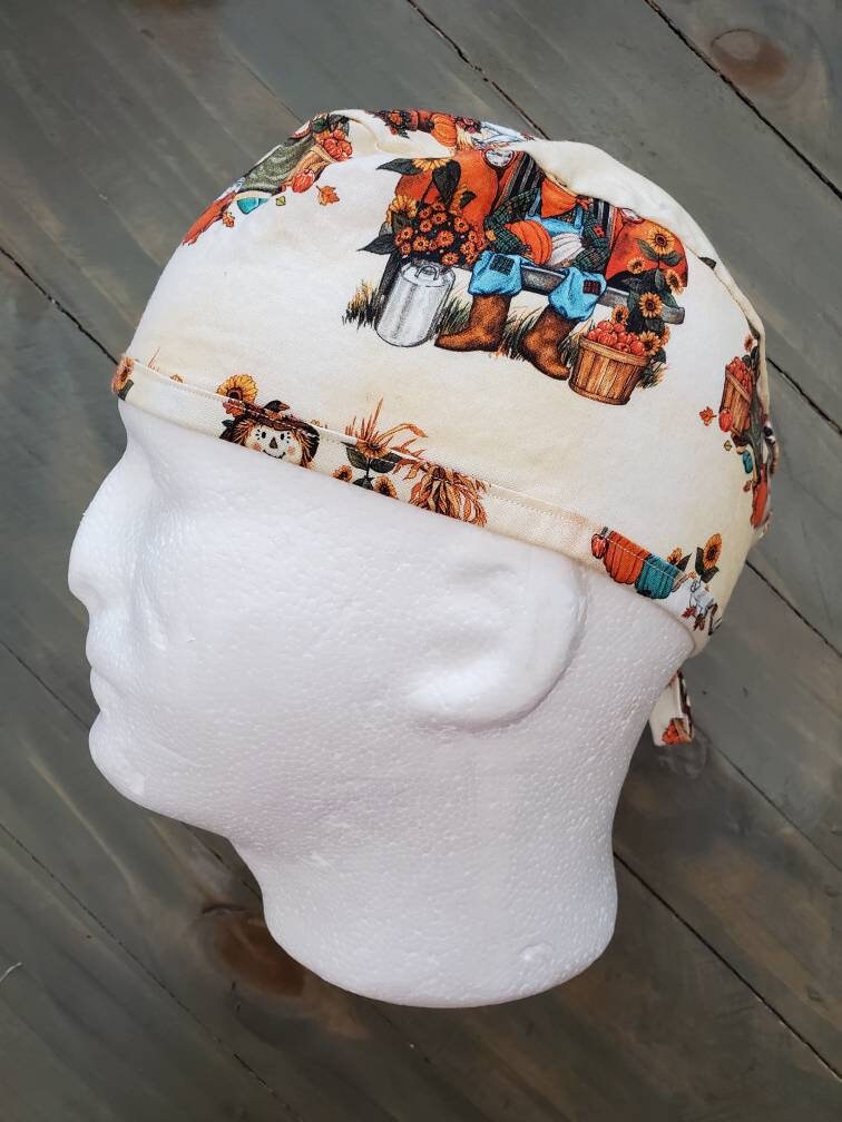 Men's Scarecrow surgical/scrub/dental/skull hat by Carolinadreamsbyjen