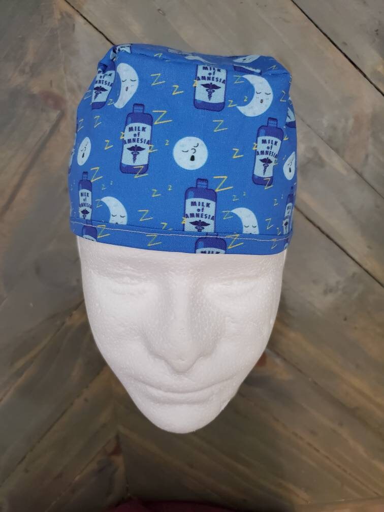 Milk of amnesia surgical/scrub/dental/skull hat by Carolinadreamsbyjen