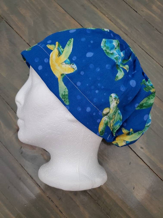 Sea turtles bouffant/euro style surgical/scrub/dental hat by Carolinadreamsbyjen