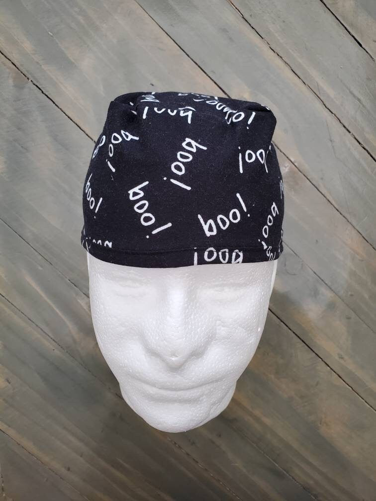 Men's Boo! Surgical/scrub/dental/skull hat by Carolinadreamsbyjen