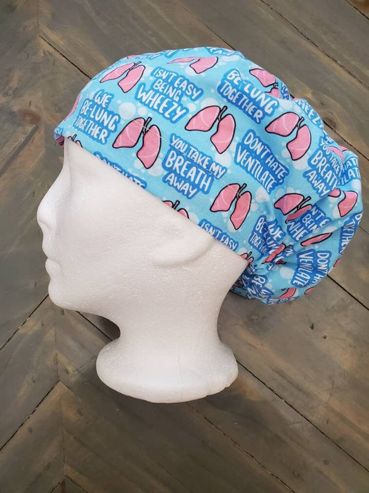 Don't hate, ventilate bouffant/euro hybrid style surgical/dental/scrub hat by CarolinaDreamsbyjen