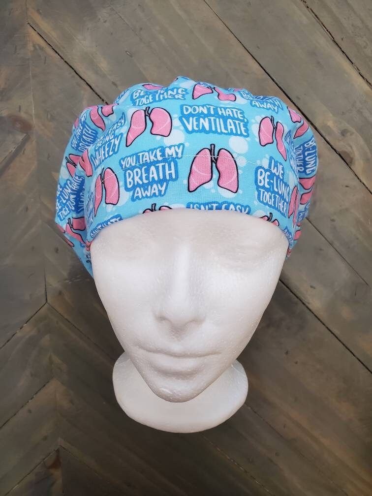 Don't hate, ventilate bouffant/euro hybrid style surgical/dental/scrub hat by CarolinaDreamsbyjen