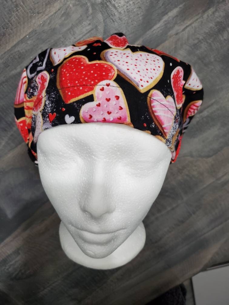 Cookie love bouffant/euro hybrid style surgical/scrub/dental hat by Carolinadreamsbyjen