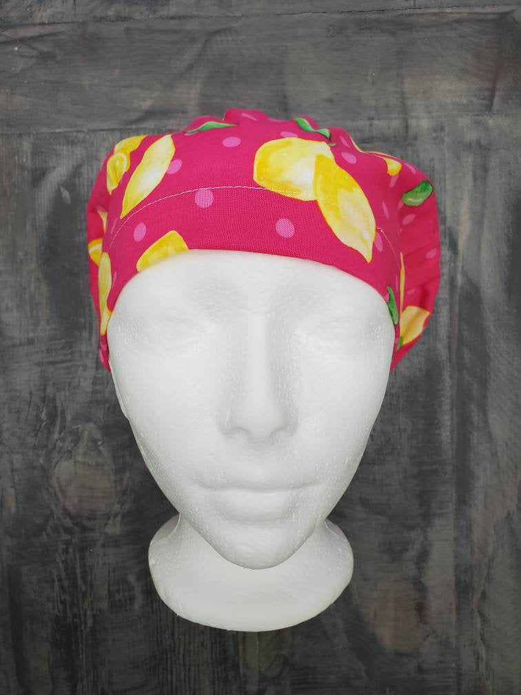 Lemonade bouffant/euro hybrid style surgical/scrub/dental hat by Carolinadreamsbyjen