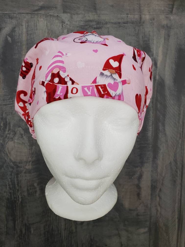 Gnome love bouffant/euro hybrid style surgical/scrub/dental hat by Carolinadreamsbyjen