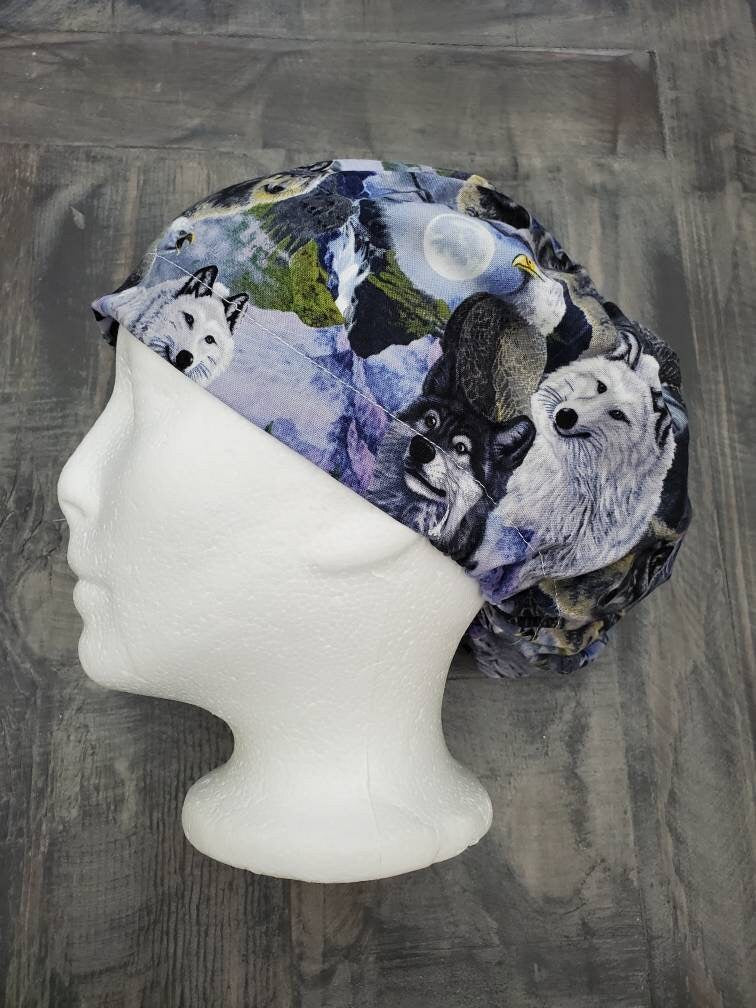 The pack bouffant/euro hybrid style surgical/scrub/dental hat by Carolinadreamsbyjen