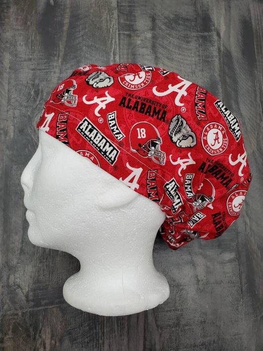 Alabama bouffant/euro hybrid style surgical/scrub/dental hat by Carolinadreamsbyjen