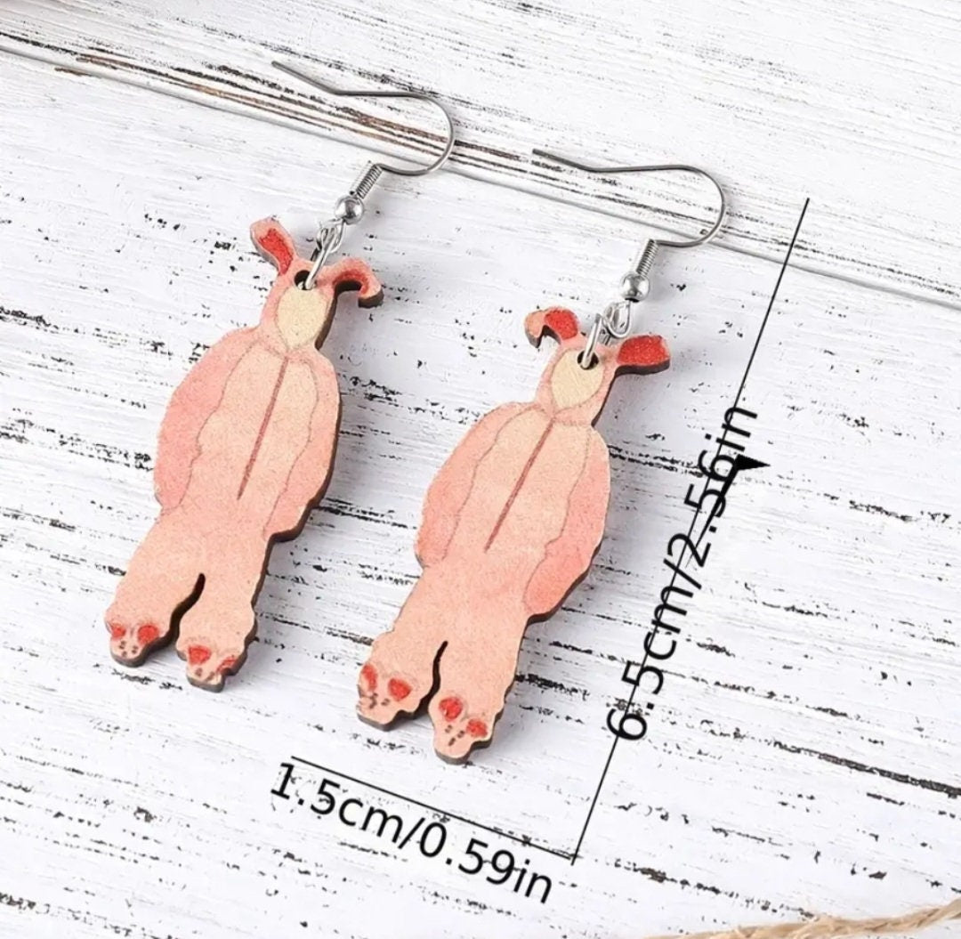 Christmas story wooden earrings