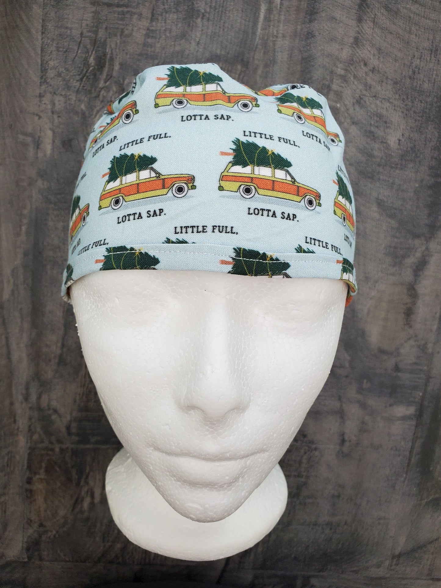 Christmas vacation “Little full, lots of sap” mens style surgical/scrub/dental hat