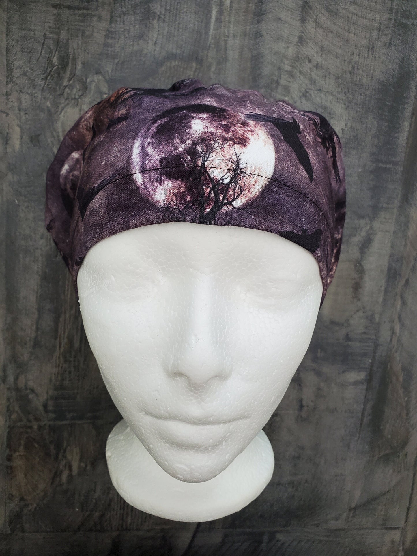 Full moon bouffant/euro hybrid style surgical/dental/scrub hat