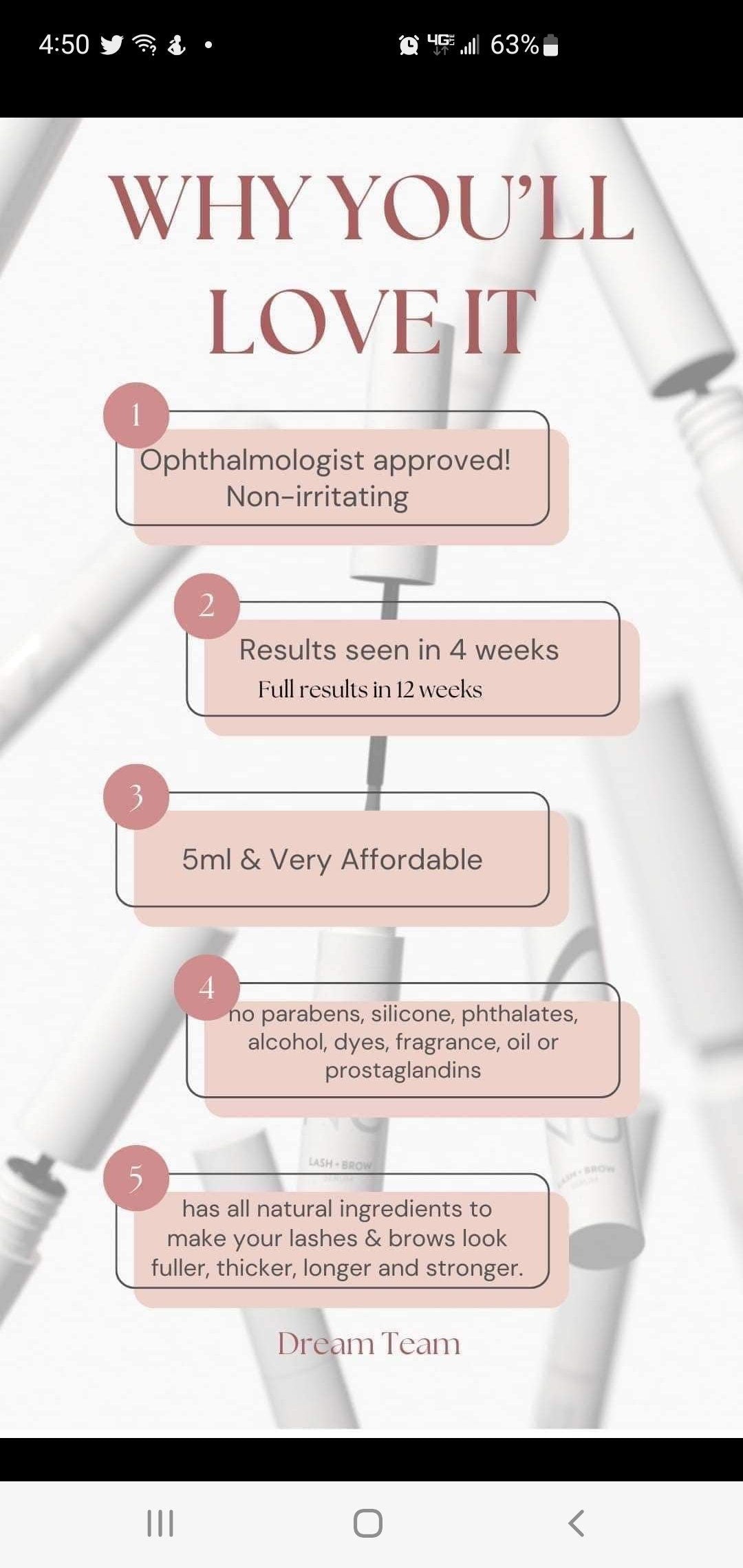 NuSkin Nu Colour Lash + Brow Serum 3 month supply