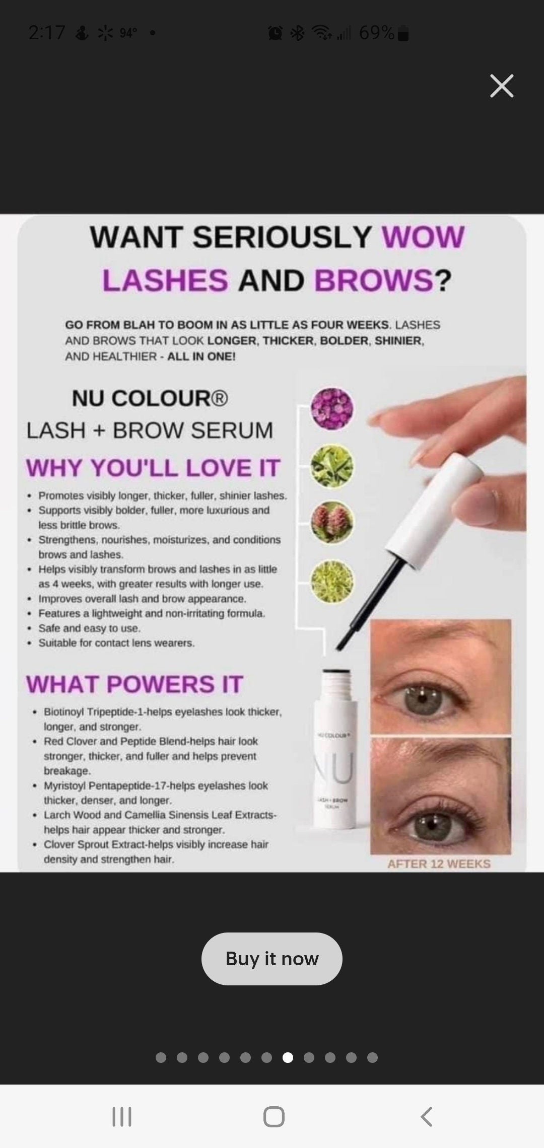 NuSkin Nu Colour Lash + Brow Serum 3 month supply