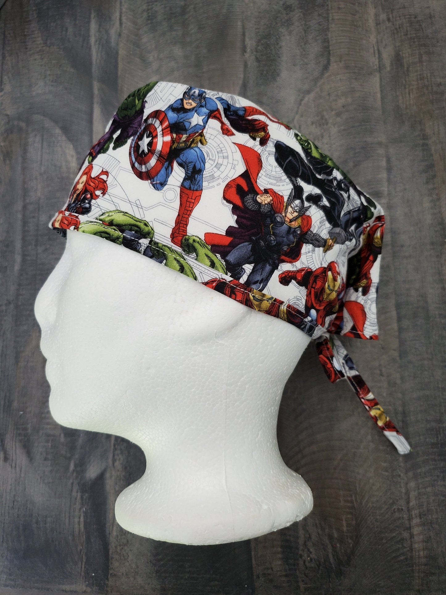 Superhero surgical hat