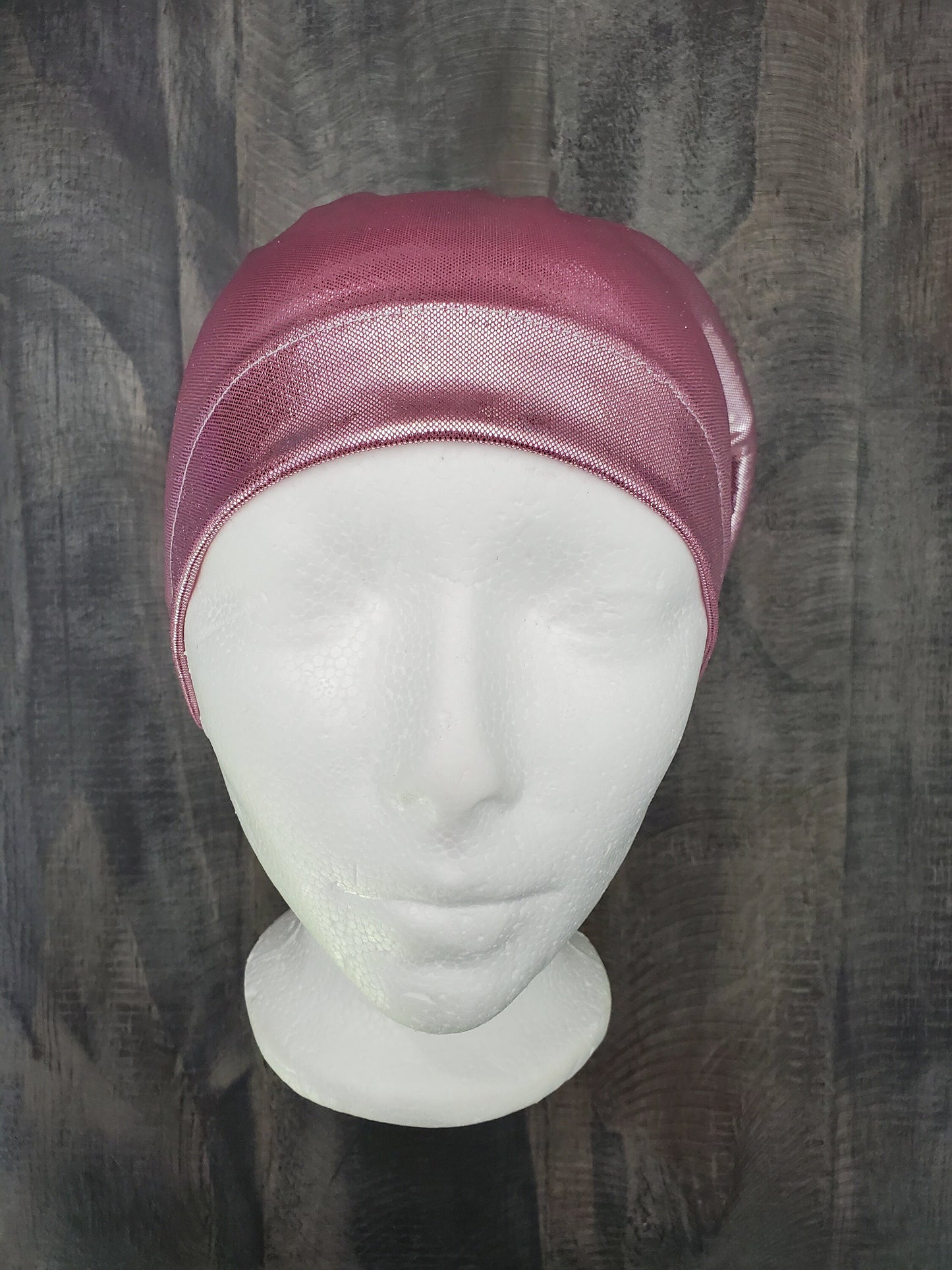 Shiny pink stretch bouffant/euro style surgical/scrub/dental hat by CarolinaDreamsbyjen