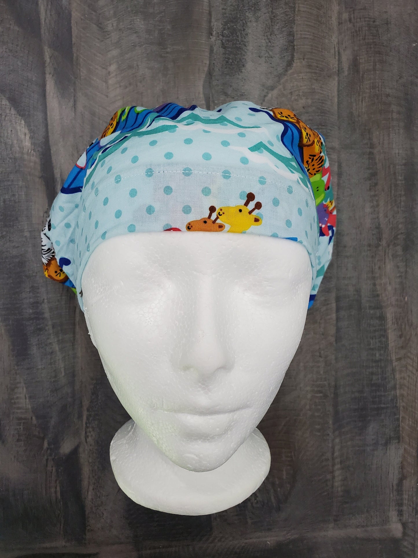 All aboard bouffant/euro hybrid style surgical/scrub/dental hat