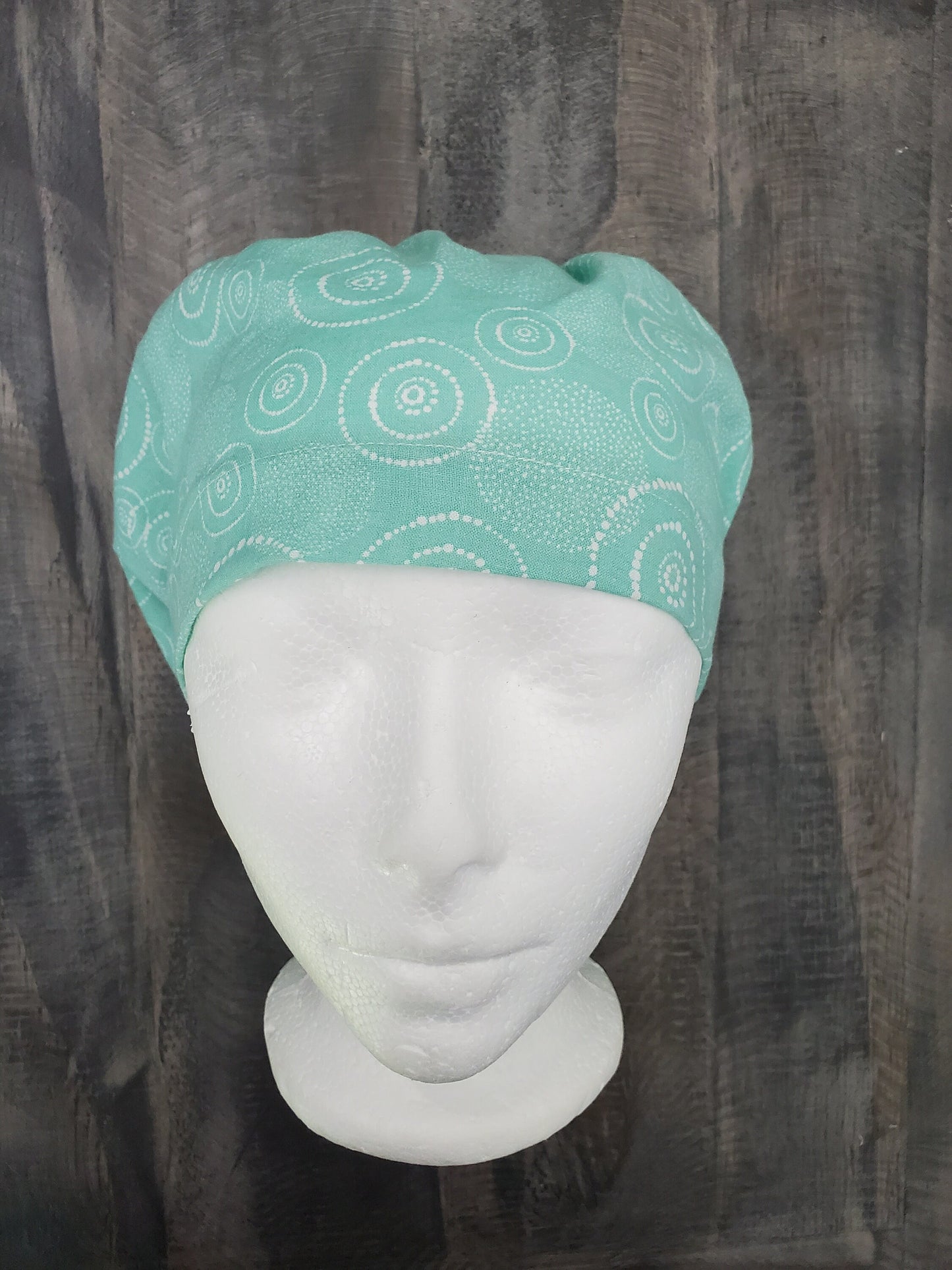 Ripples euro/bouffant hybrid surgical/scrub/dental hat