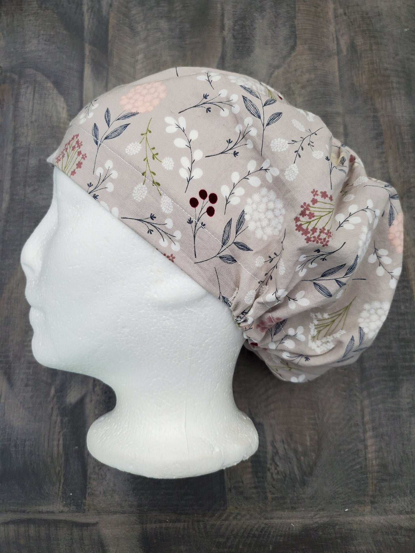 Dandelion bouffant/euro hybrid style surgical/scrub/ dental hat