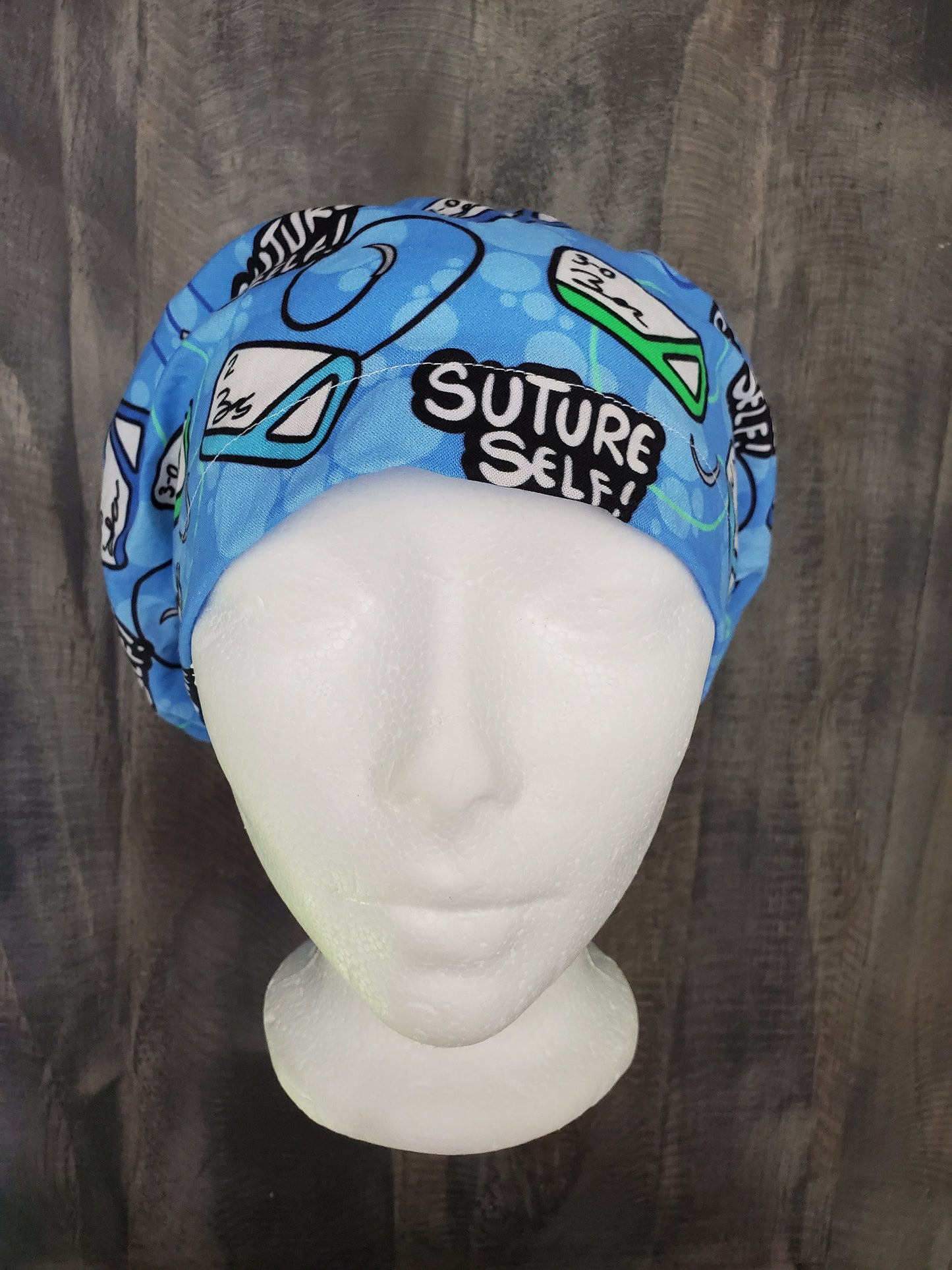 Suture Self bouffant/euro hybrid style surgical/scrub/dental hat by Carolinadreamsbyjen