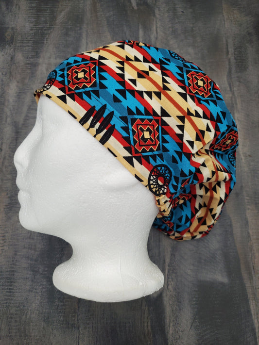 Dreamcatcher bouffant/euro hybrid style surgical/scrub/dental hat