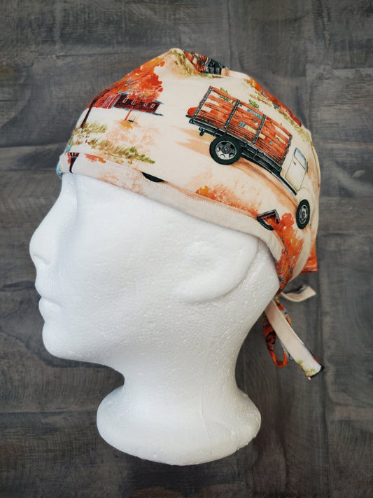 Men's farm fall surgical/scrub/dental/skull hat by Carolinadreamsbyjen