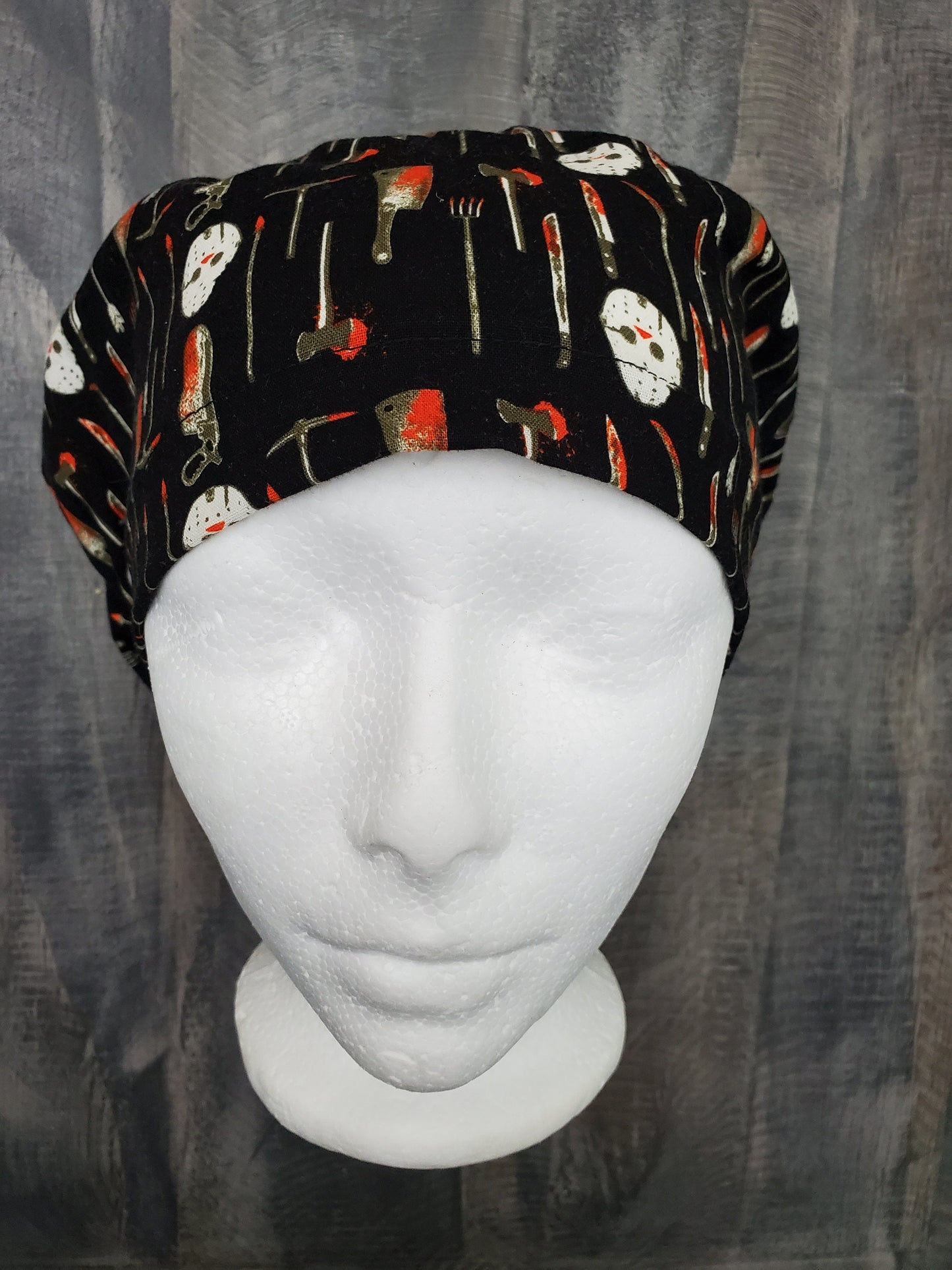 Tools of the trade (Halloween) bouffant/euro hybrid style surgical/scrub/dental hat by Carolinadreamsbyjen