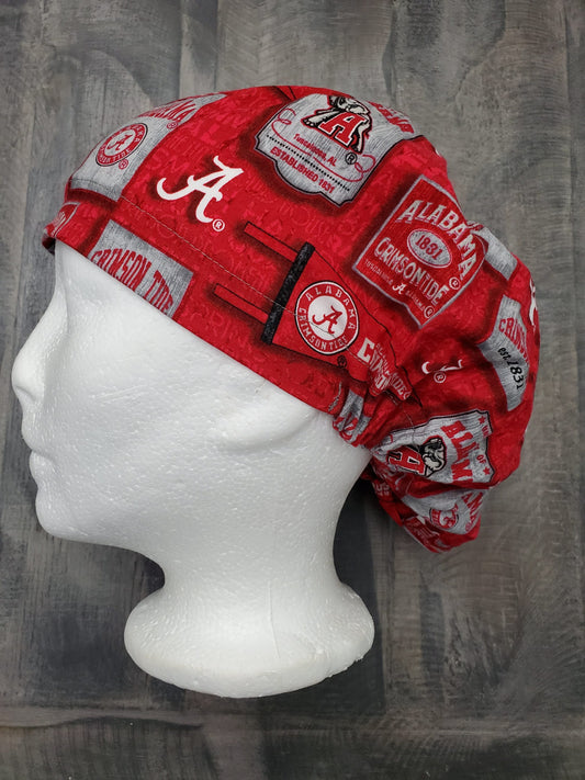 Alabama signs bouffant/euro hybrid style surgical/scrub/dental hat by Carolinadreamsbyjen